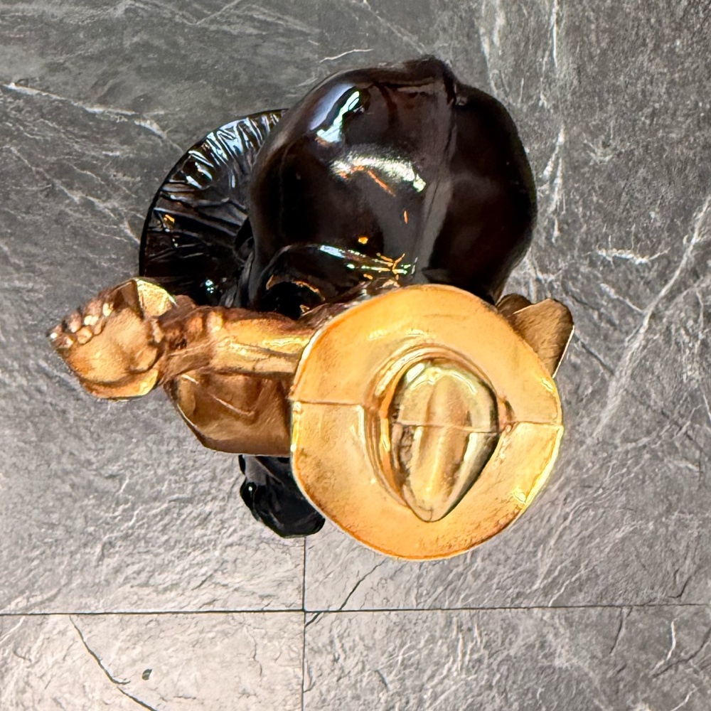 AVON Bucking Bronco and Cowboy Amber Bottle - Picture 10 of 16